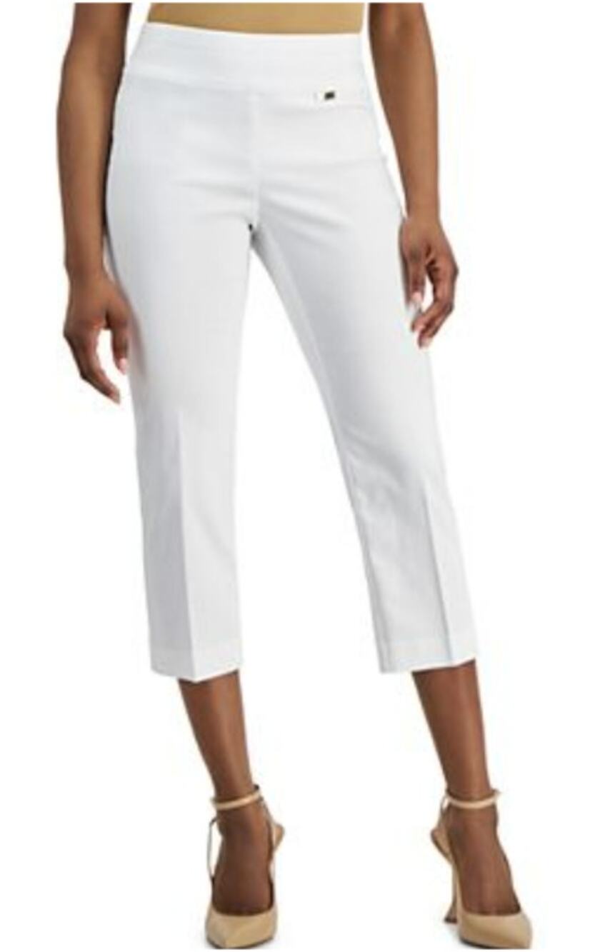 Counterparts Pull-On Mid Rise Slim Leg Dress Pants Womens 18 White Luxe Stretch